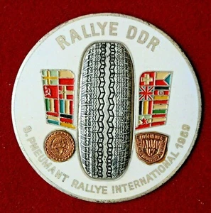 Schreibtischmedaille ""9. Rallye-Europameisterschaft 1969" DDR. Deutschland Dem. Republik - Bild 1 von 6