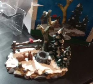 Figura Lemax Village Paisajes Curiosos Conejitos Navidad Invierno Acento 2001 - Imagen 1 de 4