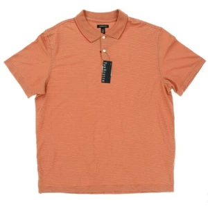Van Heusen Salmon Sriped Polo T-Shirt Sz L $50 - Picture 1 of 2