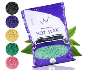 Depilatory Hard Wax BeansPellet Hot Brazilian Waxing Beads Body Hair Removal UK - Picture 1 of 3
