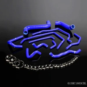 Manguera de radiador de silicona AZUL apta para 02-06 Subaru Impreza WRX/STi GDA/GDB EJ207 - Imagen 1 de 11