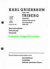 Katalognachdruck Karl Griesbaum Triberg Kataloge 1965 und 1966