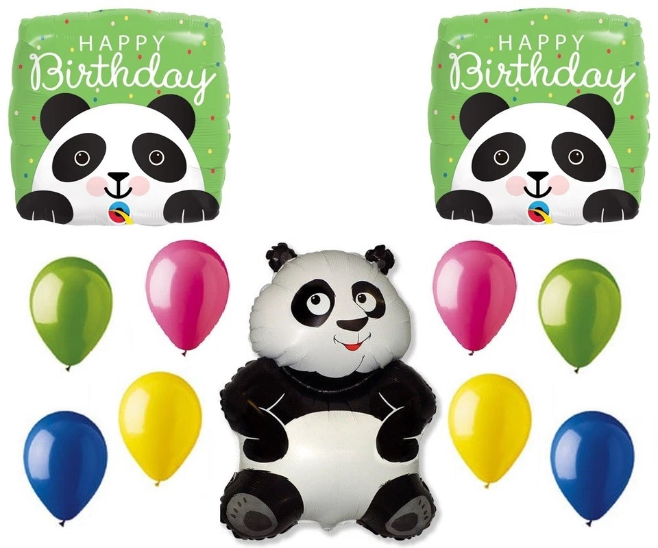 Набор из майларовых латексных воздушных шаров PANDA Pandemonium Jungle Zoo Happy Birthday Party - Изображение 1 из 1