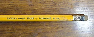 Fawley Music Store, Fairmont, West Virginia Vintage Bleistift. - Bild 1 von 5
