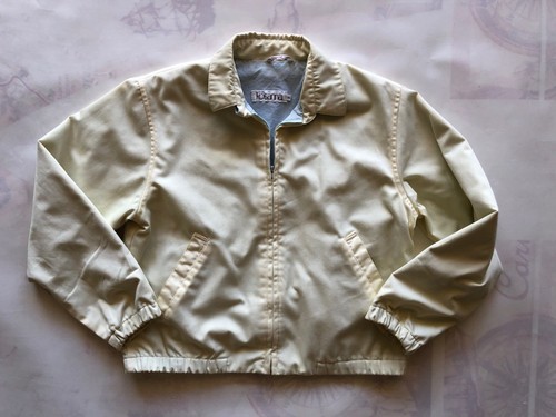 OFF WHITE Giacca di cotone leggera con cerniera bianco sporco giallo pallido taglia M Rosanna