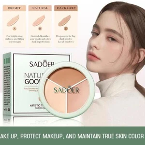 3-In-1 Contouring and Brighten Concealer Palette,Long-Lasting and J3U1 - Foto 1 di 14