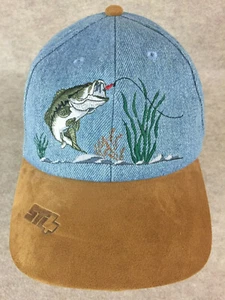 Sharkey Truck Lines Bass Fishing Denim Snapback Hat K Products - Picture 1 of 11