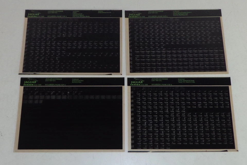 Catalogo Di Parti Microfich Per Jaguar XJS Stand 06/1989 - Immagine 1 di 1