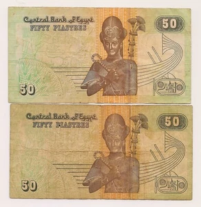 BANCONOTE 50 PIASTRE Central Bank of Egypt FIFTY PIASTRES Mbb Circolate LOTTO 2 - Bild 1 von 2
