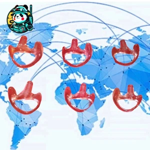 Molde de oreja semi personalizado de goma de silicona de código rojo 4 paquetes oreja izquierda/derecha ENVÍO GRATUITO A EE. UU. - Imagen 1 de 5