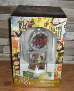 The Wizard Of Oz Anniversary Clock Ruby Slipper Pendulum Porcelain 9” Estate - Picture 1 of 10