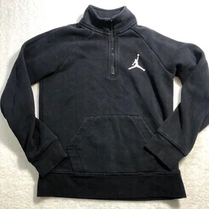 Air Jordan Youth Small Sweatshirt Pullover 1/4 Zip Black * - Picture 1 of 9