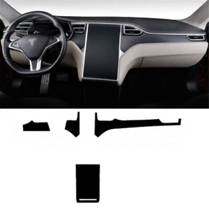 Interior Center Console Carbon Fiber Molding Sticker Decals For Tesla Model X/S - Picture 1 of 11