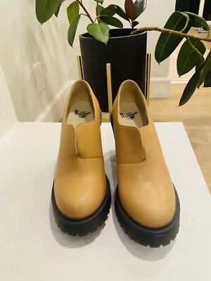 Nuevos Zapatos Dr. Martens Talla 8 Cordelia Plataforma Cuero Tostado Curado Foto 1 de 4