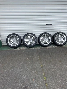 Audi 17 inch wheels and tyres with centre caps - Picture 1 of 11