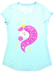 Justice Girl Size 12 Magical Unicorn Round Neck T Shirt 60% Cotton 40% Polyester - Picture 1 of 1