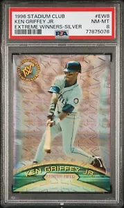 1996 Stadium Club Ken Griffey Jr. Extreme Winners Silberkarte #EW8 PSA 8 NM - neuwertig - Bild 1 von 2
