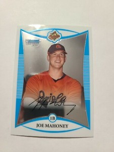 2008 Topps Baseball Card 1st Bowman Chrome. Joe Mahoney   BCP183