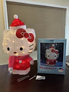 Hello Kitty Christmas 28” 3D Lighted Holiday Decor Jumbo Rare Kurt Adler 2012 - Picture 1 of 22