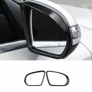 ABS Black Rearview Mirror Rain Eyebrow Frame Trim For Benz C-Class W205 2015-21 - Picture 1 of 6