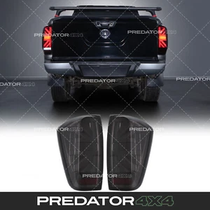 LED TINTED TAIL LIGHTS UNION JACK STYLE LAMPS PAIR FOR NISSAN NAVARA D23 2015+ - Afbeelding 1 van 12
