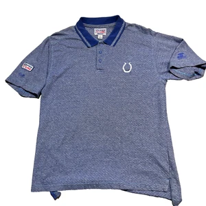 Indianapolis Colts Vintage Starter Polo Shirt Mens Large Embroidered Football - Picture 1 of 10