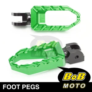 For Kawasaki ER-6N 05-08 07 06 CNC BUZZ Rider Front Foot Pegs GREEN - Picture 1 of 7