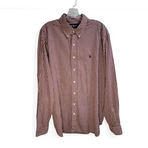 Ralph Lauren Men's Classic Fit XL Button Down Shirt Red Checkered Cotton Preppy - Picture 1 of 7