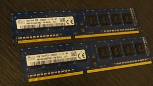 GARANZIA DDR3 Hynix 2x4Gb 8GB PC3-12800U Kit 8 4 2 GB 2 x 4 2x4 HMT451U6AFR8C-PB - Foto 1 di 2