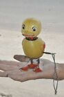 Vintage Wind Up Colorful Celluloid Jumping Duckling Figurine , Japan