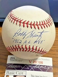 BOBBY SHANTZ 4 SIGNED AUTOGRAPHED OAL BASEBALL! Yankees! Colt .45's! JSA! MVP! - Picture 1 of 2