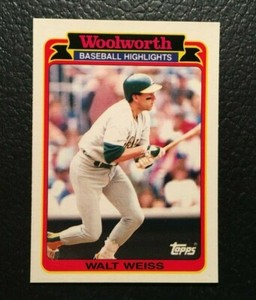1989 BASEBALL Walt Weiss WOOLWORTH BASEBALL HIGHLIGHTS Topps COLLECTORS SERIES