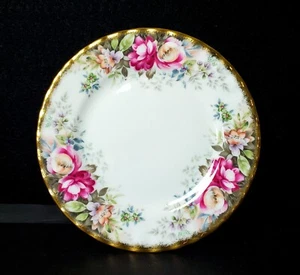 ROYAL ALBERT AUTUMN ROSES BREAD AND BUTTER PLATE ENGLAND - Picture 1 of 4
