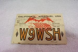California Missouri W9WSH Radio Postcard April 1941 - Picture 1 of 2