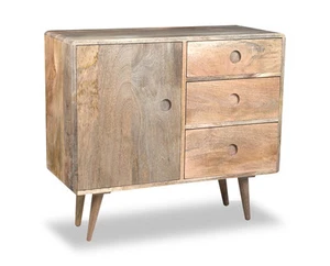 SOLID MANGO WOOD LIGHT VINTAGE SIDEBOARD NEW INIDAN FURNITURE - Picture 1 of 5