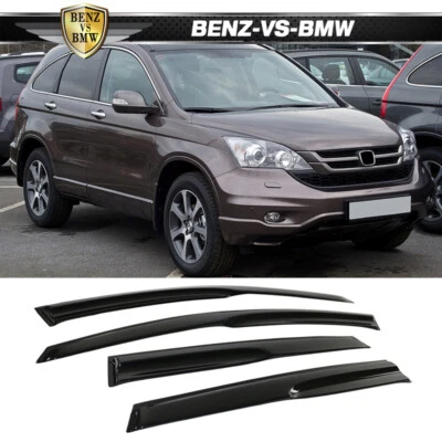 Se adapta a 07-11 Honda CRV estilo Mugen viseras de ventana ventilación protector de lluvia 4 piezas acrílico Foto 1 de 4