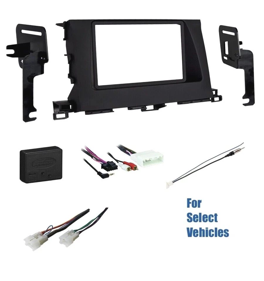 2 DIN 汽车立体声仪表板线套件适用于一些 2014 - 2019 年丰田 Highlander 带转向 — 第 1/1 张图片