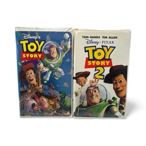 Toy Story 1  And 2 VHS Lot Walt Disney Videos Clam Shell  - Picture 1 of 8