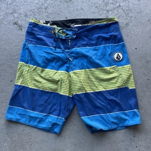 Volcom Board Shorts 2 Way Stretch Small 30 Cinch Fly Surf Skate Neon Blue Swim - Picture 1 of 11
