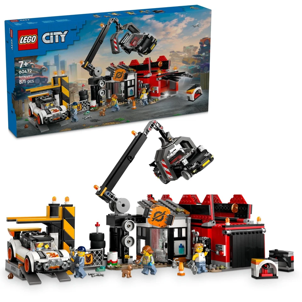 LEGO City Scrapyard Car Factory and Car Toy Block 60472 Gift - Image 1 of 4
