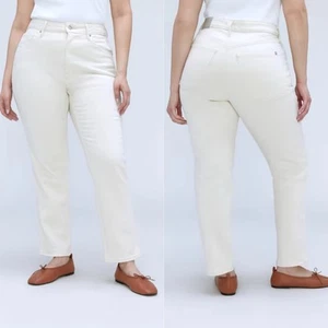 Everlane The Curvy Cheeky Straight Jean Ecru Women's 32 Regular NWT High Waisted - Picture 1 of 9