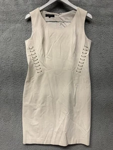 Lafayette 148 Off White Laced Knee Length Sleevless Dress Women's Size 6 POE - Picture 1 of 5