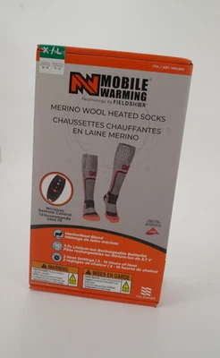 New Mobile Warming FieldSheer Technology Merino Wool Heated Socks XLarge Unisex