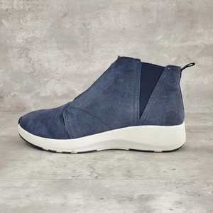 OTBT Womens Size 10 Bethel Bootie Blue Suede Leather Zip Ankle Shoes - Picture 1 of 11