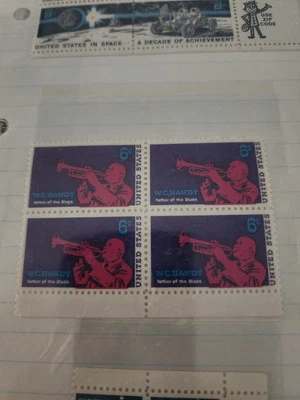 Block of 4 U.S. Stamps: W.C. Handy, Father of the Blues Unused- #I3 - Image 1 of 2