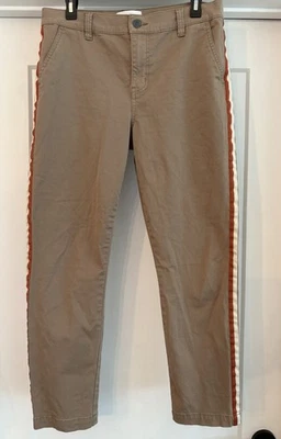 Women’s Current Elliott The Side Stripe Confidant Pant in Tan Size 29* Read - Image 1 of 4