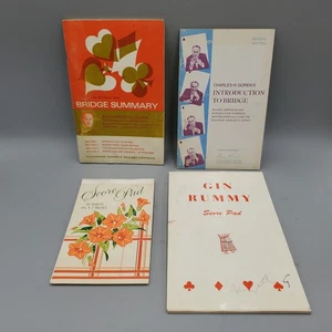 Lote de libros de instrucciones y marcadores de puente vintage Heines House Charles Goren - Imagen 1 de 9