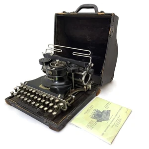 ca.1915 Aluminum Hammond Multiplex Typewriter w/Case 타이프라이터 Vtg 打字机 Antique - Picture 1 of 12