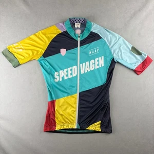 MAAP Speedvagen Cycling Jersey Mens M Multicolor Colorblock Pockets Retro Rare - Picture 1 of 21