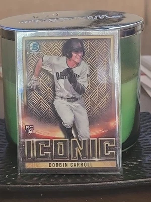 2023 Bowman Chrome - Bowman Iconic Corbin Carroll #BI-18 Mojo Refractor (RC) - Image 1 of 2